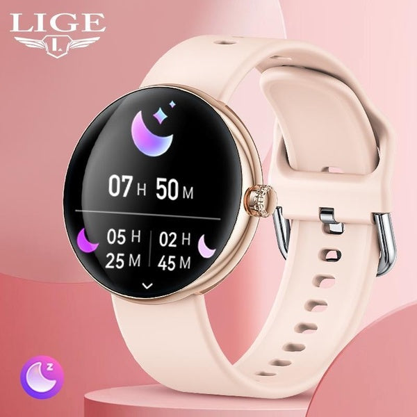 LIGE nouveau 360*360 AMOLED écran femmes montre intelligente sport IP68 étanche dames moniteur de santé Smartwatch pour les femmes relogio inteligent