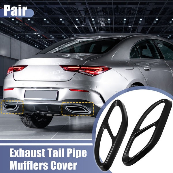 Pair Exhaust Tail Pipe Mufflers Cover Rear Bumper Cylinder Exhaust Pipe Cover for Mercedes-Benz a B C E CLA GLC GLE GLS Class W205 W213 X253