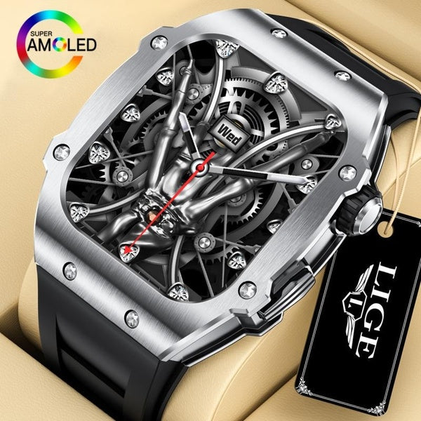 LIGE 1.91 inch Smart Watch For Men 400mAh Battery Waterproof Bluetooth Calling Men's Watch Heart Rate Health Monitor Sport Smartwatch 2023