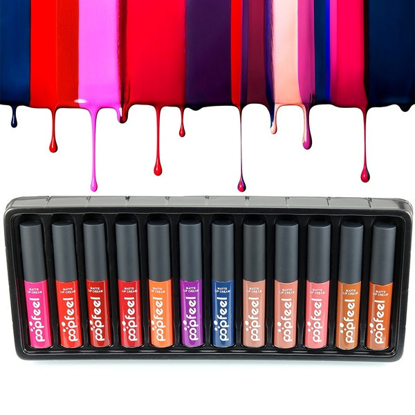 Matte Lip Gloss Set Non-fading 12-color Box Lip Gloss Lipstick
