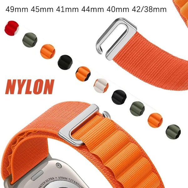 Nylon Band Sport for Smart Watch Ultra 2-Ultra 49mm 9 8 7 45mm 44mm 40mm 41mm 45mm 42mm 38mm for SmartWatch Series 6 5 4 3 Se 2 1, Ventilate Bracelet