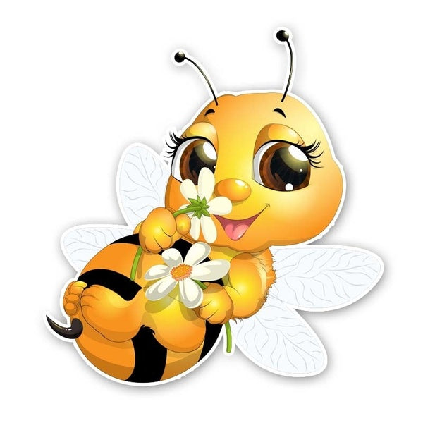 14.4CM*15.2CM A Lovely Little Bee Car Sticker Decal 12-300594