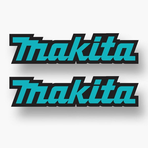 2x MAKITA Sticker Vinyl Decal Logo Car Truck Laptop Window Power Tools Construct