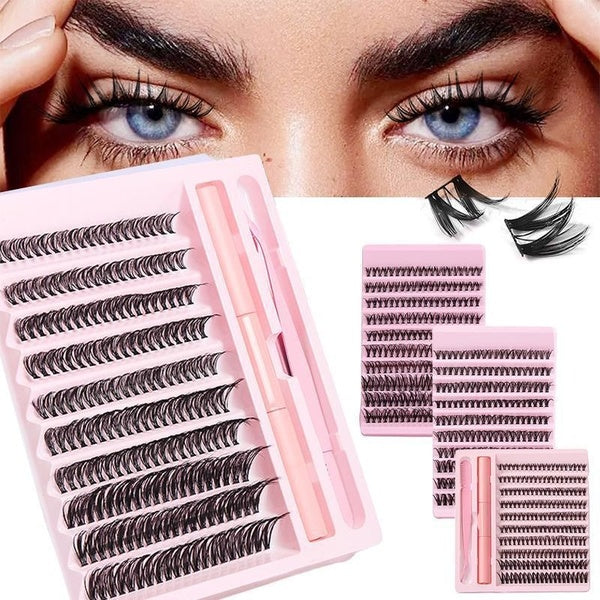 Natural Lash Extension 200pcs Lash Clusters Kit Wispy Eyelash Extensions 10-16mm Individual Lashes Extensions Eyelash Extension DIY At Home