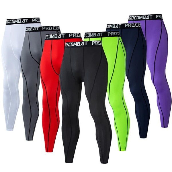 Pantalons de compression pour hommes Super extensibles à séchage rapide Pantalons de fitness Football Basketball Sports Running Gym Wear Compression