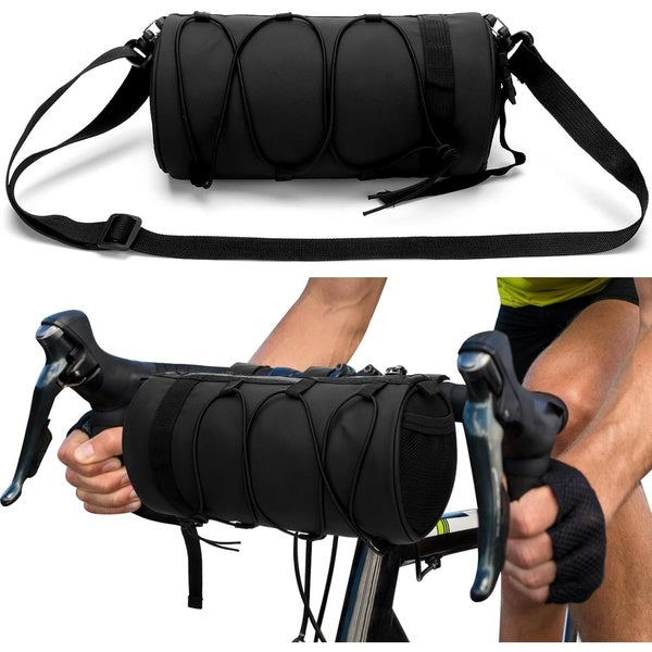 Bike Handlebar Bag Bicycle Front Bag Shoulder Bag Storage Bag with Shoulder Strap for Road Mountain Bike Cycling Travel