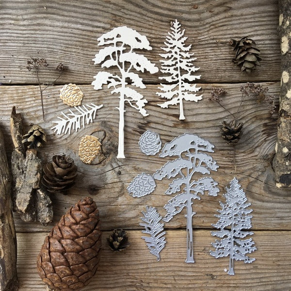 Christmas Pine Tree Metal Cutting Dies for DIY Scrapbooking Album Paper Cards Decorative Crafts Embossing Die Cuts