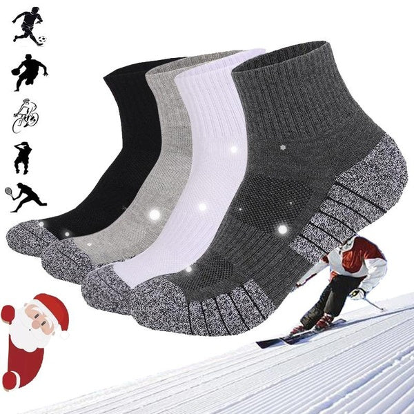 1-2-3 Pairs Winter Warm Ankle Sports Socks for Men Women Arch Support Thick Breathable Socks Athletic Socks for Sports, Hiking, Running,Walking, Cyc