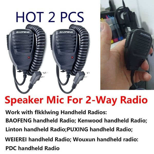 Walkie Talkie Ptt Baofeng Radio Speaker Mic Microphone Ptt for Portable Two Way Radio Walkie Talkie Uv-5R Uv-5Re Uv-5Ra Plus Uv-6R