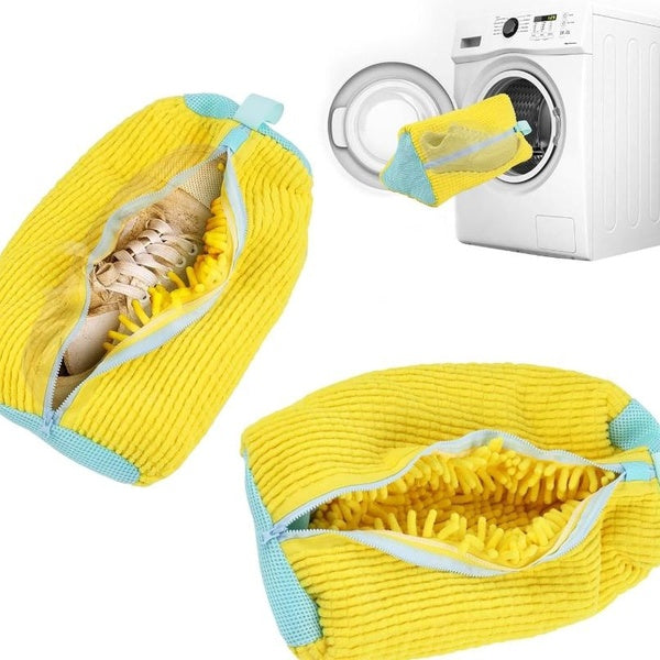 2 Pcs Shoe Washing Machine Bag, Laundry Shoe Bags for Washer and Dryer, Sneaker Laundry Bag (with Zipper) Keep Clean for Sports Running Mesh Shoes -Y