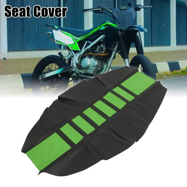 Universal Motorcycle Dirt Bike Faux Leather Soft Seat Cover Anti Slip Seat Cushion Green &Black-Red & Black-Yellow & Black-Blue & Black-Orange & Black