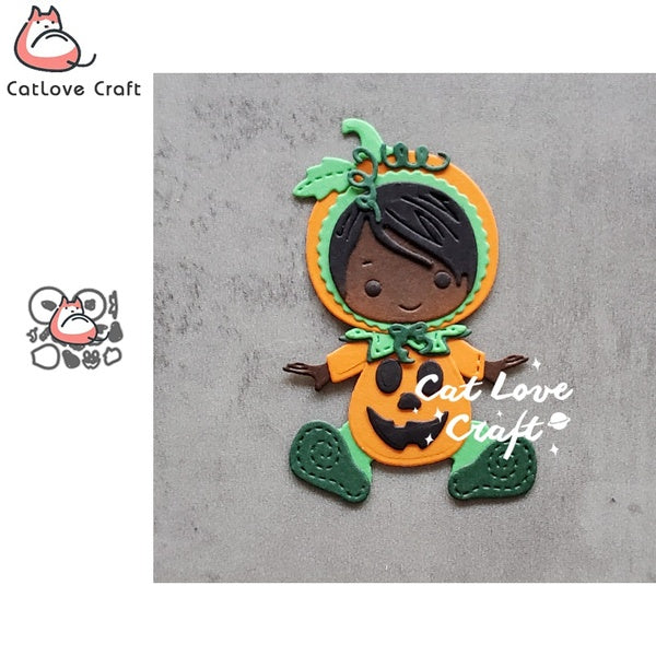 Catlove citrouille Halloween bébé matrices de découpe en métal Scrapbooking pochoir découpes carte faisant artisanat gaufrage nouveaux matrices pour