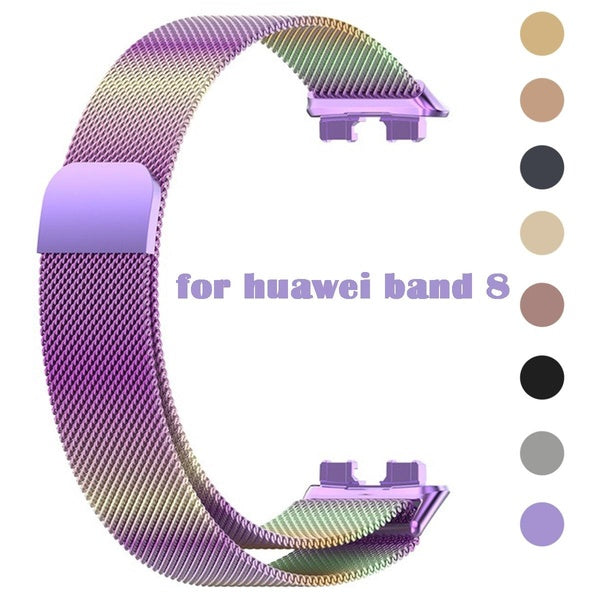 Stainless Steel Strap For Huawei Band 8 9 Smartwatch Magnetic Wrist Metal Bracelet Band for Huawei Band 8 9 (1 Pcs Band)
