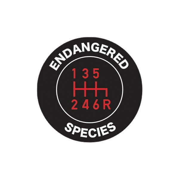 Stick Shift Endangered Species Sticker Decal Vinyl Manual Transmission