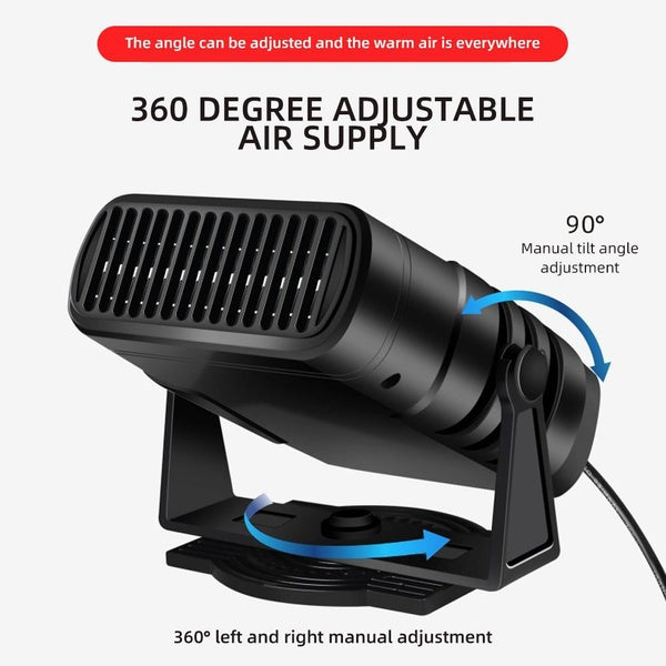 Car Heater Fan 1 12V 120W 24V 200W Auto Windshield Anti-Fog Electric Heating Dryer Defogging Demister Defroster 2 IN 1 Cooling