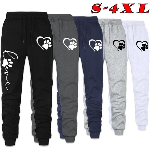 Ladies Cotton Sweatpants Autumn Winter Outdoor Long Pants Jogger Trousers Casual Sports Fitness Printed Jogging Pants Women Sweat Pants