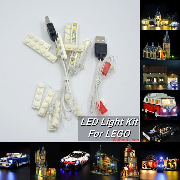 Kit d'éclairage LED pour Lego technic 10220-10265-71006-42111-21310-75954-42096 ensembles de briques d'éclairage (modèle non inclus) Interface USB