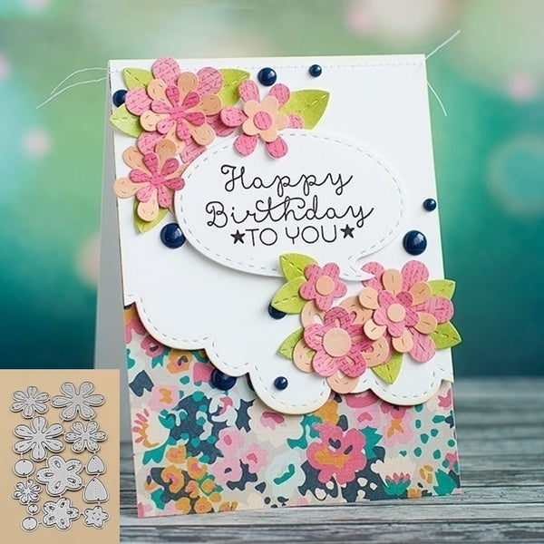 13pcs-lot Flowers Dies Set Metal Cutting Dies for Scrapbooking Album Card Making Embossing Stencil Die Cuts Craft