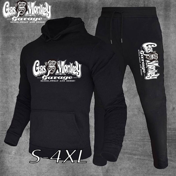 2023 Trending Gas Monkey Printed Mens Tracksuits Jogging Suits Hoodies Cotton Sweatpants Sports Wear Tracksuit Sets-Suits 5 Colors