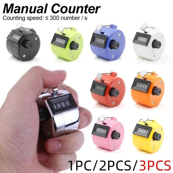 3pcs-2pcs-1pc Handheld Tally Counter 4-Digit Number Count Clicker Counter, Hand Mechanical Counters Clickers Pitch Counter for Coaching, Knitting, Pe