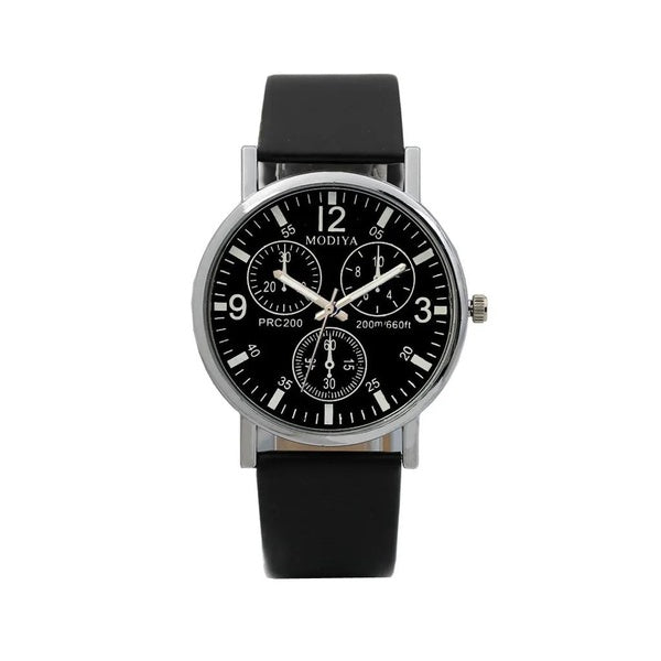 Montres à trois yeux Montre à Quartz pour hommes Montre à ceinture en verre bleu hommes Relogio Masculino Reloj Hombre Montre Homme