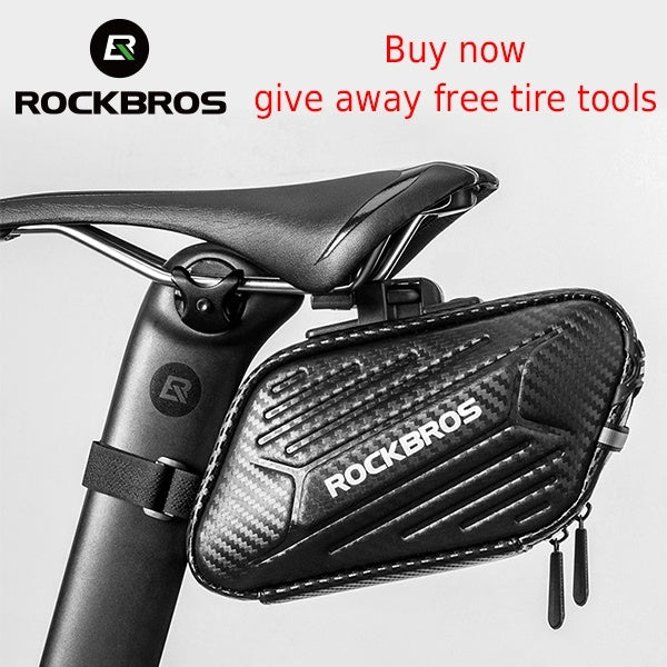 ROCKBROS Hard Shell Bicycle Bag Tail Bag Mountain Bike Road Bike Rear Seat Saddle Bag Large Capacity Side Open