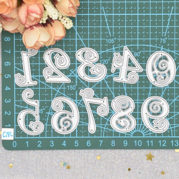 O-9 numérique numéro métal matrices de découpe pour bricolage Scrapbooking Album carte-cadeau décoration papier gaufrage meurt