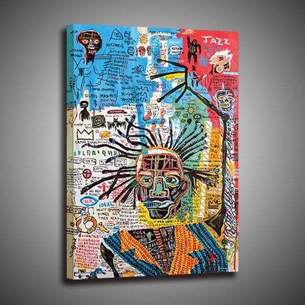 No Frame , Modern Wall Canvas Printing Home Decoration Art, jean michel basquiat jazz Deco Poster