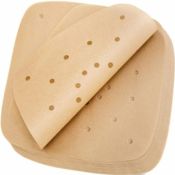 100 Pcs Air Fryer Paper Disposable Steamer Liners Kitchen Bakeware Papers Baking Non-Stick Steaming Mat Oil-absorbing Paper For Fryer