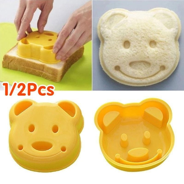 Toast Cutting Bear Shape Bread Cutting DIY Cartoon Sandwich Mold Kitchen Gadget