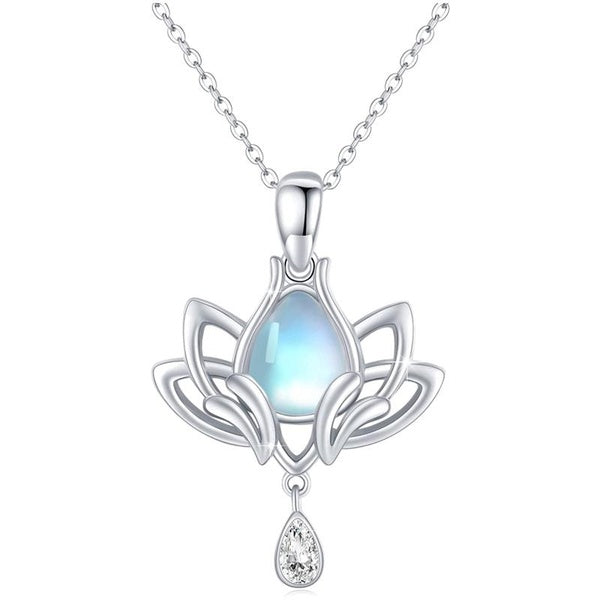 Exquisite Lotus Flower Pendant Yoga Necklace for Women Daily Casual Fashion Accessories