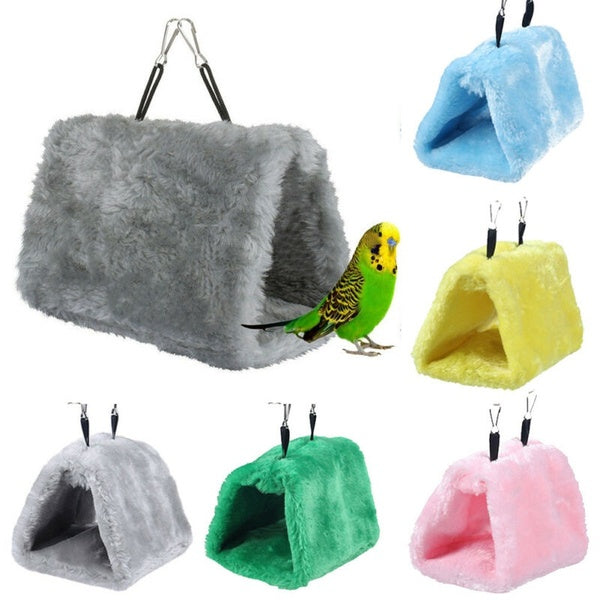 Oiseaux de compagnie perroquet doux chaud en peluche câlin suspendu grotte balançoire jouet Cage hamac animal de compagnie oiseau lit décor