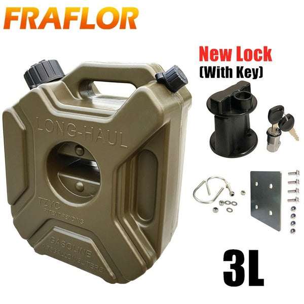3 Litres Car Motorcycle 3L Fuel Tanks Green Plastic Petrol Cans Car Jerry Can Jerrycan Gas Can Gasoline Oil Container Canister