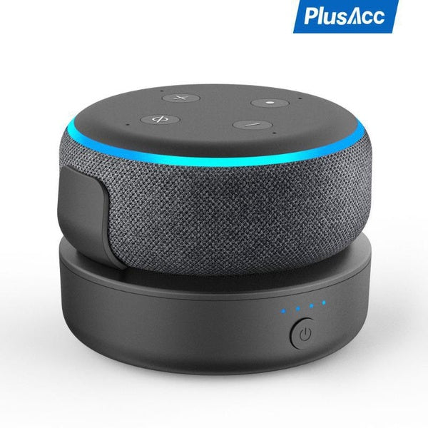 PlusAcc Battery Base Power Bank Docking Station for Alexa Echo Dot 3rd Generation Portable Rechargable Base Stand Mount 5000mAh