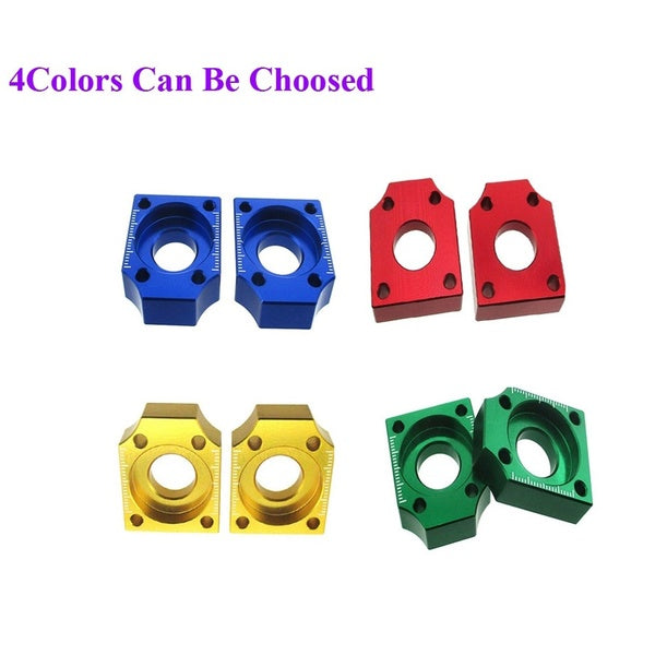 FishMotor CNC Aluminium 15mm Chaîne Axe Tendeur Tendeur Blocs Pour Pit Dirt Bike Moto Motocross Motard