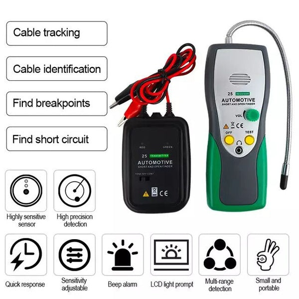 Cable Tracker Automotive Short Open Circuit Finder Tester Car Circuit Scanner Open & Short DC Circuit Tester