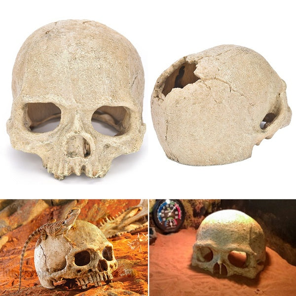 1 Pcs Artificial Simulation Skull Resin Statue Fish Tank Aquarium Terrarium Decor Landscaping Ornaments Head Bones Sculpture