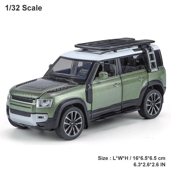 1:32 Scale Alloy Diescast Model Car Toy for Land Rover Defender 110 Sound Light Collection Kids Xmas Gift