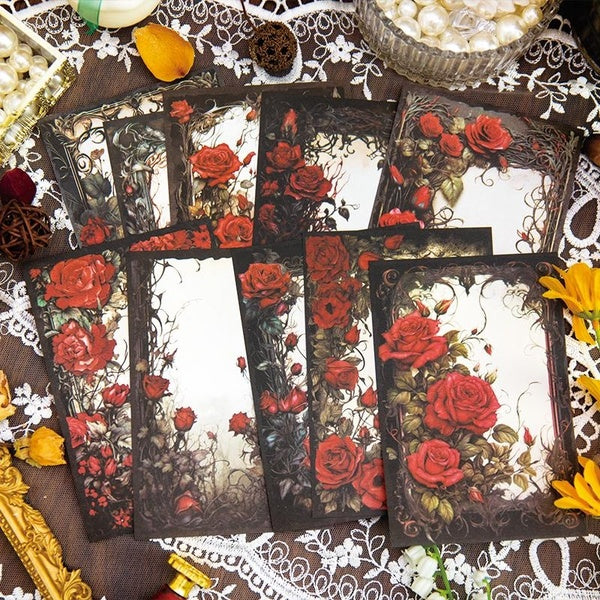 30Pcs-Pack Vintage Rose Series Material Paper Perfect for Journal Collage Scrapbooking DIY Supplies