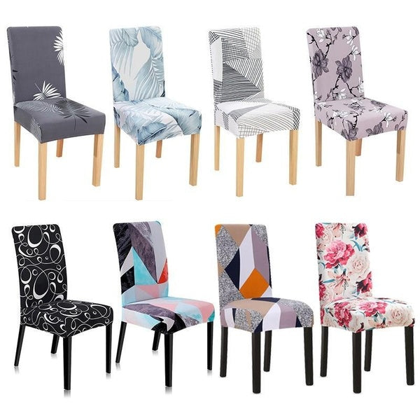 Home Living Printed Elastic Chair Cover Removable and Washable Set of Spandex Elastic Chair Cover Household Furniture Protective Cover
