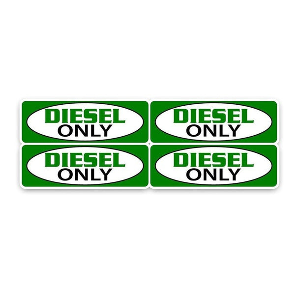 9.8*3.2CM 4x Fashion GREEN DIESEL FUEL Only Car Sticker Decals