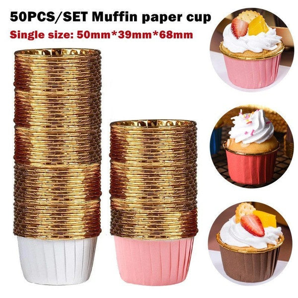 50pcs-set Muffin Cupcake Liner Pastry Cake Wrappers Paper Cup