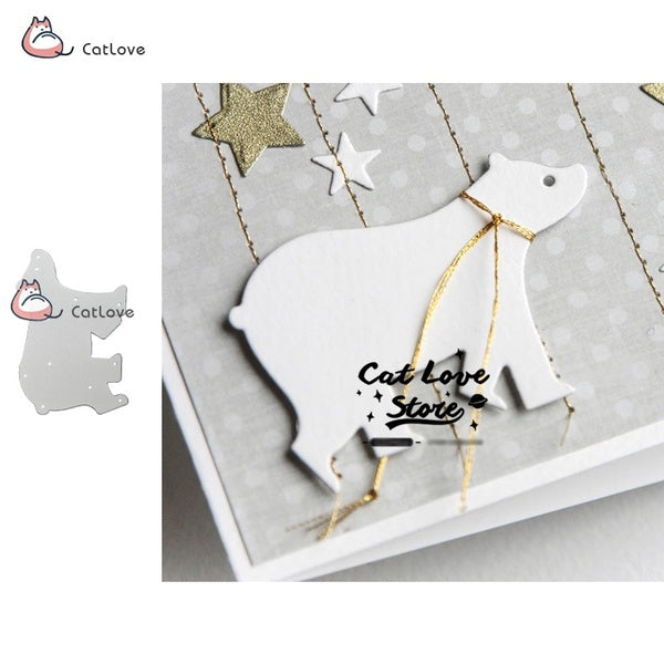 Polar Bear Animal Metal Cutting Dies Stencils For DIY Scrapbooking Paper Card Decorative Craft Dies Embossing Die Cuts New 2019