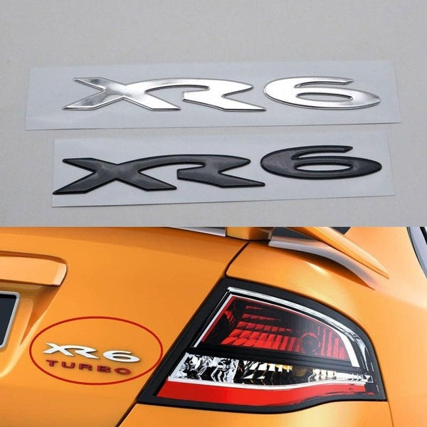 XR6 logo Car Emblem Rear Trunk Tailgate Sticker Side Door Fender Nameplate Decals for Ford Falcon XR6 XR 6