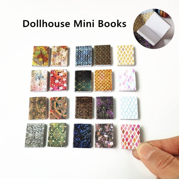 1:12 Dollhouse Mini Notebooks-Books-Magazines-Novels Dollhouse Accessories Study Room Miniatures Collection Toy