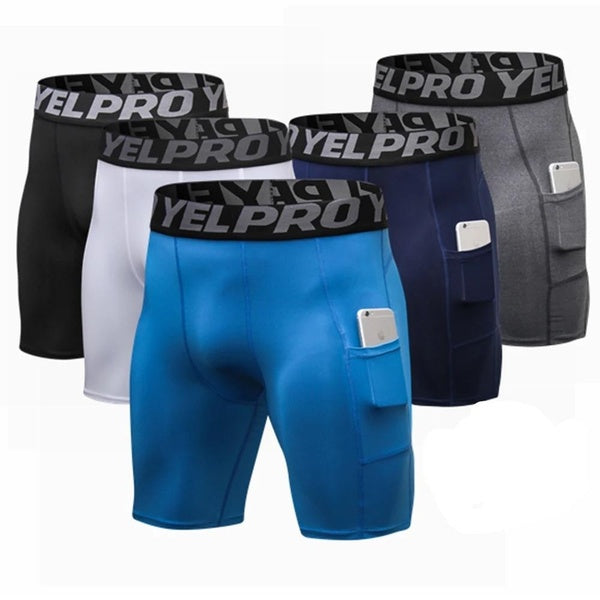 Summer Men's Pocket Shorts Basketball Shorts Sport Running Tight Fitness Short Trouser Shorts