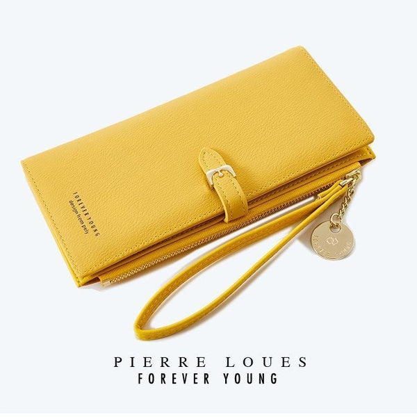 Fashion Women Wallet Wrist Handle Phone Case Long Section Money Pocket Pouch Handbag Women's Purse Card Holders