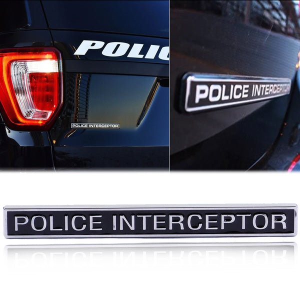 Police Interceptor Badge Metal Emblem Decal for Ford Crown Victoria Polyurethane Explorer Taurus