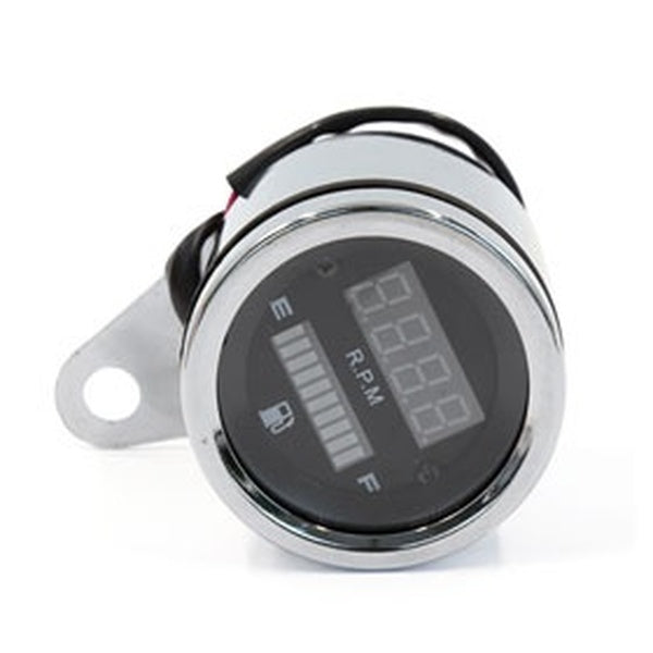 Universal Digital Dual LED Speedometer Tachometer Gas Fuel Gauge for Motorcycle