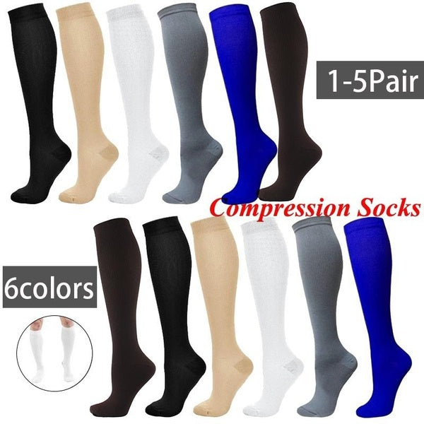 1-2-3-4-5 Pair 15-40 Mmhg Relief Compression Knee Stockings Leg Socks Relief Pain Support Socks Compression Socks